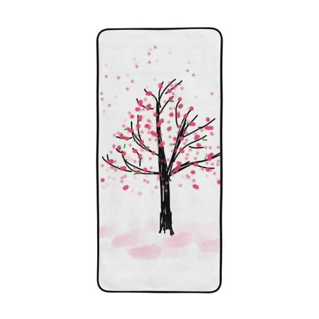 LNWH Bath Towel, Doodle Sketch Petals Pattern Absorbent Coral Fleece Bath Towel for Bathroom, Gym, Beach-27x55in