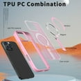 thumbnail image 6 of Dteck Magnetic Shockproof for iPhone 16 Plus Case with Kickstand, Rugged Protective Cover with MagSafe Compatibility, Textured Grip, and Built-in Stand, Pink, 6 of 7