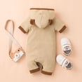 thumbnail image 3 of Little Girl Onesies Romper Clothes Baby Jumpsuit Boys Sleeve Hooded Infant Girls Solid Color Short Girls Romper Jumpsuit, 3 of 6