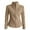 Khaki, variant on Women's Stand Collar Slim Fit Long Sleeve Jacket with Full Zip and Side Pockets for Casual Outerwear M Size Khaki