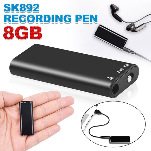 Hidden Mini Audio Voice Recorder Listening Device 96 Hours 8GB Bug Recording