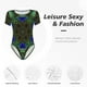thumbnail image 4 of Fotbe Peacock Feathers Body de Mujer con Cuello Redondo y Mangas Cortas, Sin Mangas Ajustado, Suave, Cómodo y Básico-Large, 4 of 7