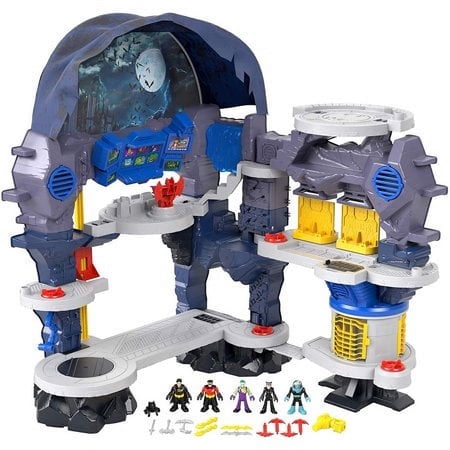 Fisher-Price Imaginext DC Super Friends Super Surround Batcave, interactive Batman playset with lights, sounds and 5 exclusive figures