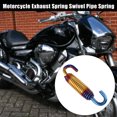 thumbnail image 2 of Unique Bargains 2 Pcs Universal Motorcycle Exhaust Pipe Spring 58mm 2.28" Stainless Steel Modified Accessory Gold Tone, 2 of 6