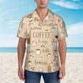 thumbnail image 4 of Bixox Men's Hawaiian Shirts Men's Coffee Time Print Short-Sleeve Shirt-Medium, 4 of 8