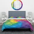 thumbnail image 2 of Designart 'Rainbow 3D Triangular Geometry' Modern & Contemporary Bedding Set - Duvet Cover & Shams, 2 of 4