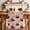 Red Beige, variant on Red Roses Table Runner - 70 Inch Long Valentine's Day Floral Love White Country Cotton and Linen Blended Dress Scarves Farmhouse Table Runner for Kitchen Dining, Coffee Table, 13" x 70"