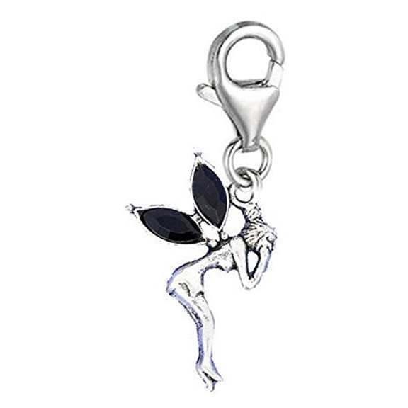 Clip-on Tinkerbell Charm Pendant for European Clip on Charm Jewelry w/ Lobster Clasp