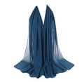 thumbnail image 2 of ZSQDM Muslim Hijab Scarf for Women - Chiffon Bubble-Embellished Pearl Rhinestone Wrap Headscarf Breathable, 2 of 2