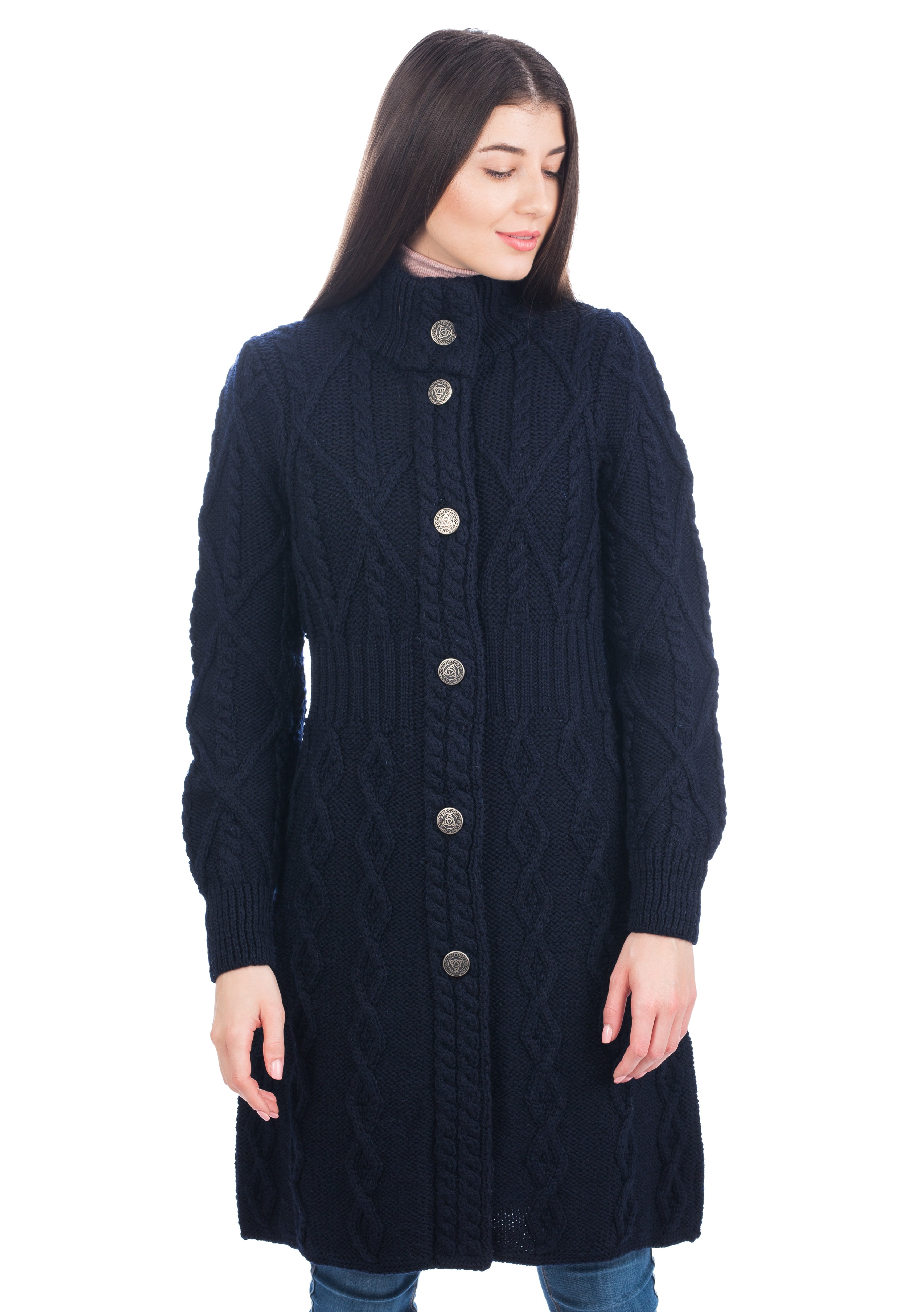 Dunnes Stores | Black Paul Costelloe Living Studio Black Animal Coatigan