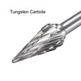 thumbnail image 3 of Unique Bargains Tungsten Carbide Double Cut Rotary File Pointed Cone Shape w 1/8 Inch Shank 3pcs, 3 of 3