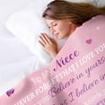 thumbnail image 2 of Kainsy Niece Gifts Blanket Niece Birthday Gifts Blanket Gift for Niece from Aunt for Niece to My Niece Blanket Gift Cute Niece Gift Letter Throw Blanket(50"x60"), 2 of 7