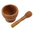 thumbnail image 1 of Pounder , Jengibre, Pimienta, , Trituradora, Herramienta de Cocina para Especias, , Pastas, Pestos Y , Marron B Madera B perfecl Prensa de ajo manual, 1 of 8