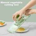 thumbnail image 4 of Picadora de Verduras, Trituradoras con Recipiente Transparente, Rallador de Alimentos Manual Multifuncional, Herramienta de Corte de Cocina Desmontable A, 4 of 6