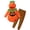 Hooded striped pumpkin set, variant on ATAIKU Newborn Infant Baby Boy Girl Fleece Halloween Pumpkin Costumes Hoodie Romper Onesie Cotton Pants Outfits Set 6-12M