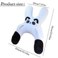 thumbnail image 3 of DLMCUH Car Sleeping Pillow,4‑7 Ages Purple Rabbit H‑Shape Cushion With Safety Belt Protector, Machine Washable Compressible Travel Gadget,for Vehicle Neck Back Relax Protection, 3 of 5