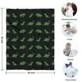 thumbnail image 4 of Black Dinosaurs Neon Pattern Blanket,Comfortable Soft Flannel Throw Blanket,All Season,Warm Lightweight Blankets for Sofa Bed Couch Living Room Chair,30"x40", 4 of 4