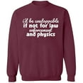 thumbnail image 2 of OXI Crewneck Sweatshirt - Law Enforcement And Physics,Basic Casual Sweatshirts for Men's and Women Fleece Sweatshirt Long Sleeve- Maroon 2X-Large, 2 of 2