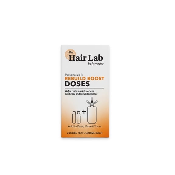 The Hair Lab Rebuild Boost Shampoo & Conditioner Dose Set with Hydrolyzed Vegetable Protein to Strengthen Hair , 2 x 0.2 fl oz