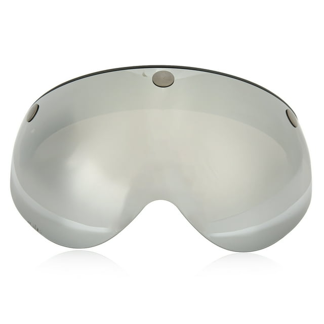 Helmet Visor, Adjustable Buckle Retro Style Motorcycle Helmet Visor Sandproof Metal Snap Large View For Riding Silver
