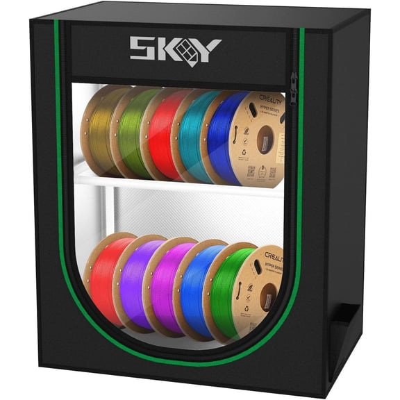 3D Printer Filament Storage Box, 2-Tier Storage Shelves for 3D Printing Business, Studio, Office Workshop -10 Rolls