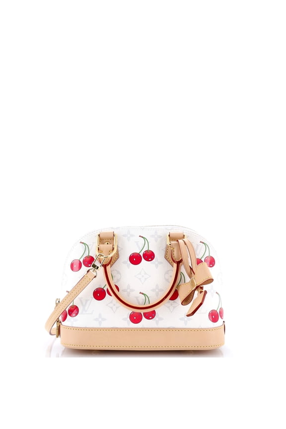 Pre-Owned x Takashi Murakami Alma Handbag Limited Edition Monogram Cerises BB By Rebag