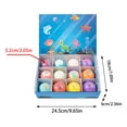 thumbnail image 3 of 2026 Colorful Bath Bomb Collection, 12 Handmade Fizzy Balls with Ocean Figurines, 3 of 4