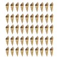 thumbnail image 2 of 50 Pieces Candies Biscuits Pastry Pastry Present Storage Wrapping Cones Portable Single Use Gift Bag Holder Packing Paper DIY Crafting Black, 2 of 8