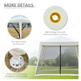thumbnail image 6 of 10x10 Outdoor Canopy Tent Beige, Party Gazebo w/Mesh Sidewalls, Patio Sun Shade, 6 of 9