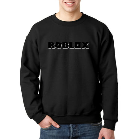 Trendy Usa Trendy Usa 1168 Crewneck Roblox Block Logo Game - black hoodie with tied strings roblox