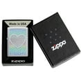 thumbnail image 5 of Zippo Heart Design Satin Chrome Pocket Lighter, 5 of 6