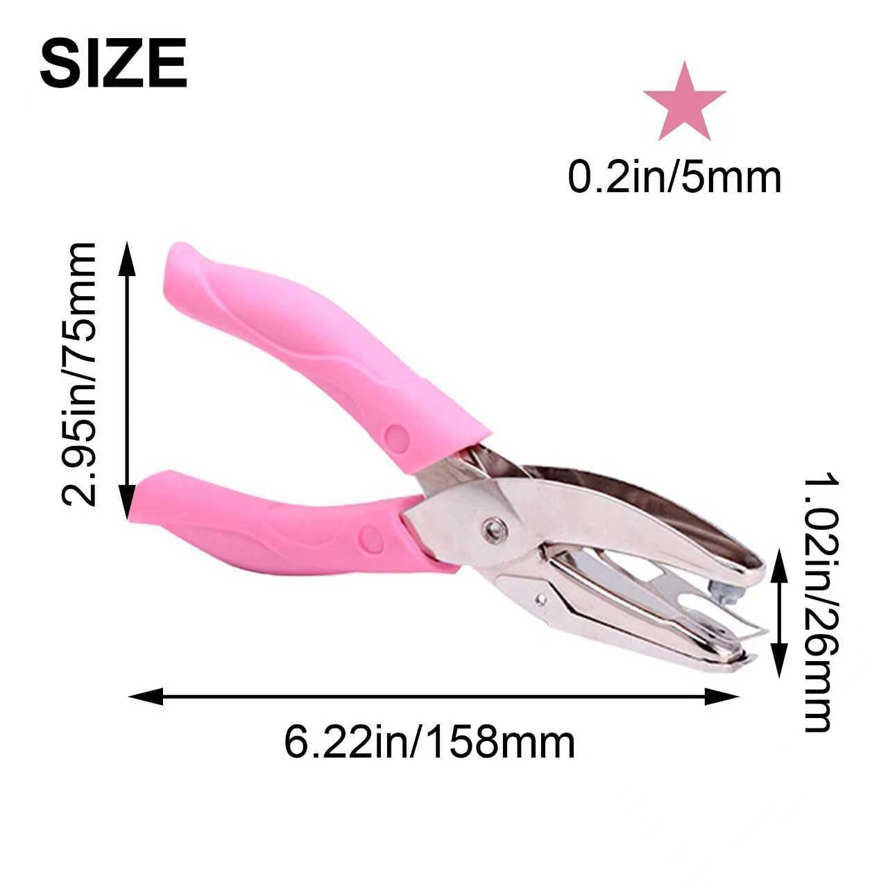 CATPAN Star Shaped Metal Hole Puncher Handheld Craft 2 Pack 5mm 1/4 Inch
