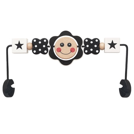 Baby Bouncer Toy Bar Compatible with BabyBjörn Bliss & Balance Soft Bouncers, Wooden Activity Bar with Rotating Toys
