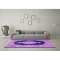 thumbnail image 3 of Ahgly Company Indoor Rectangle Medallion Purple Traditional Area Rugs, 5' x 7', 3 of 4