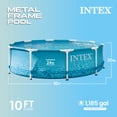 thumbnail image 3 of INTEX Round Metal Frame 10ft x 30in Above Ground Swimming Pool Set, Blue, 3 of 8