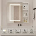 thumbnail image 5 of Medicine Cabinets with Light,LED Bathroom Mirror Cabinet with Storage,Mirrored Lighted Medicine Cabinet Wall Mounted,Medicine Cabinets for Bathroom,Botiquin para Baño con Espejo,28X28inch, 5 of 14