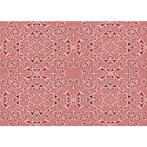 Ahgly Company Indoor Rectangle Patterned Lava Red Area Rugs, 5' x 7'