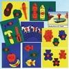 School Specialty Chunky Jumbo Knob Puzzles Set A, 8.75" x 11.75", Multi-Colored, Set of 8