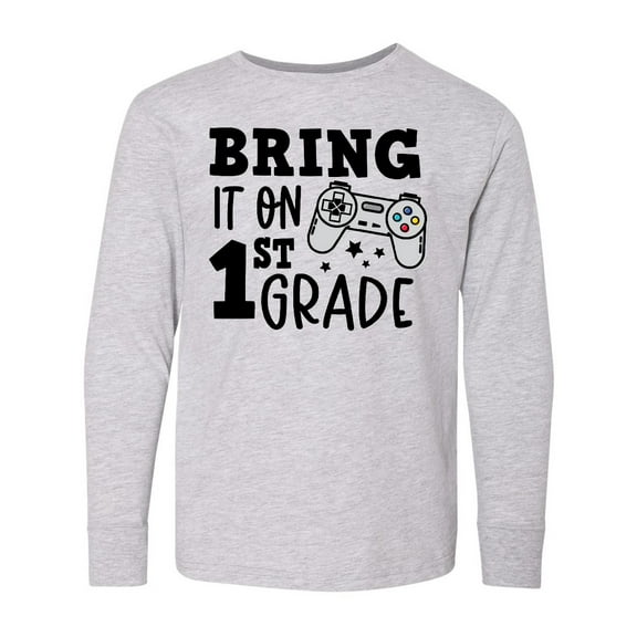 Inktastic Bring it On 1st Grade Video Game Controller Long Sleeve Youth T-Shirt