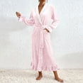thumbnail image 5 of Gifts for Mom Bathrobe for Women Fluffy Women's Nightgowns & Sleepshirts Oversize Cozy Women's Robes House Womens Robe Light Pink, 5 of 9
