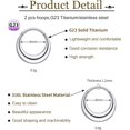 thumbnail image 5 of 2pcs Nose Rings Hoops for Women-G23 Solid Titanium and 316L Surgical Steel Segment Septum Nose Rings sets,Helix Piercing Jewelry16G 8mm 10mm Teardrop Moon Face Cartilage Clicker Hoop Earrings, 5 of 5