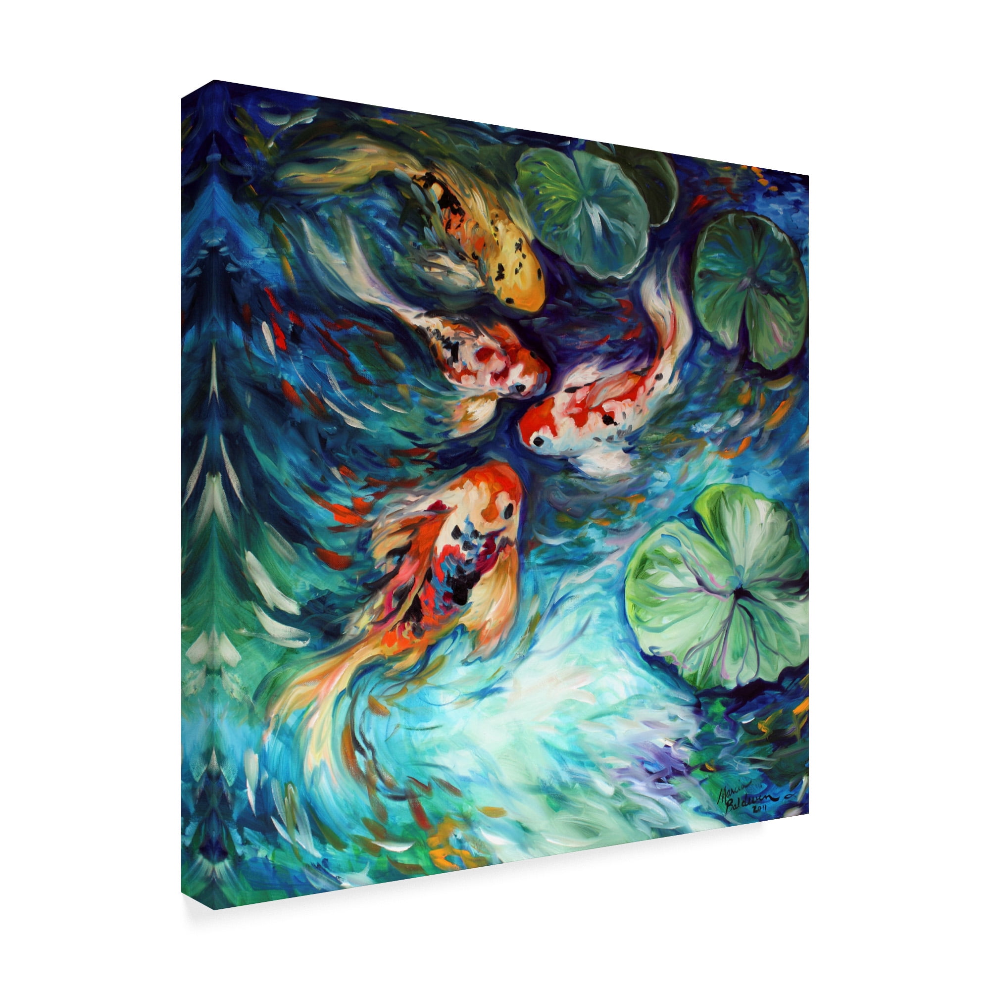 Trademark Fine Art 'Dancing Colors Koi' Canvas Art by Marcia Baldwin