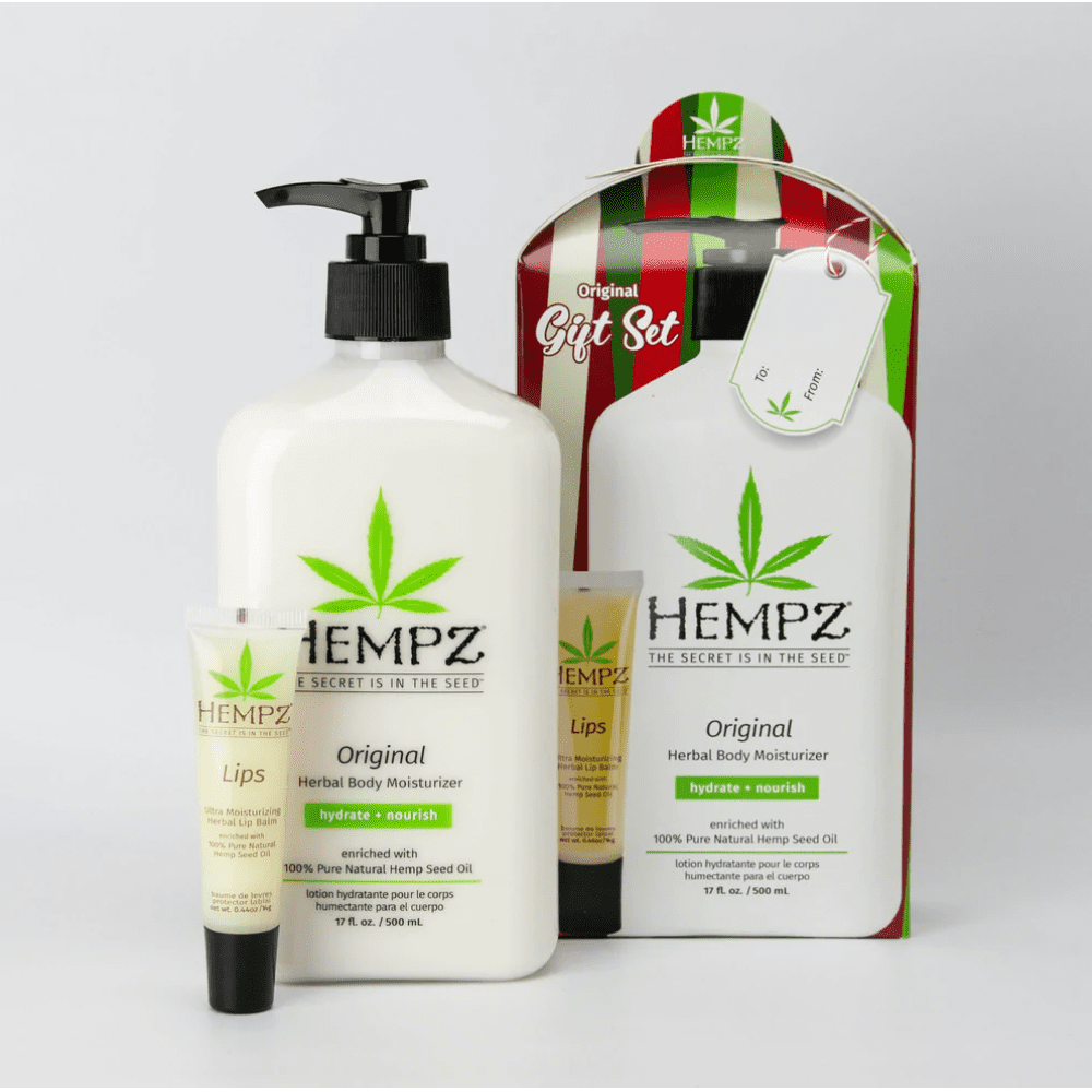 Hempz Original Body Moisturizer Lotion & Lip Balm Gift Set