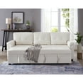thumbnail image 5 of Laura Reversible Sleeper Sectional Sofa Storage Chaise by HomeStock-Color:White,Fabric:Air Leather, 5 of 10