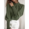 thumbnail image 3 of Sherrylily Women Chiffon Work Blouse Puff Long Sleeve Office Loose Shirt Casual Tops, 3 of 6