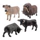 thumbnail image 3 of 4 Unids Realistas de de ón Juguetes Playset Bull Bison Ranch Cow Set ños Cumpleaños de Navidad Decoración yotijar Figuras de simulación, 3 of 10