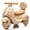 Beige, variant on Electric Ride-On Motorcycle 3 Wheel,For Kids Ages 1–3,Parent Control, Wooden Handle, Slow Start