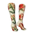 thumbnail image 3 of Pofeuu Vibrant Amaryllis Flowers Print Stockings, Adult Running Hiking Socks for Youth and Adult-One Size, 3 of 8