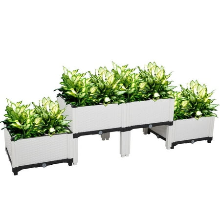 Zimtown Plastic Raised Garden Bed for Vegetables, Flowers, Herbs, Plants,Free Splicing Injection Planting Box