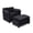 Black, variant on CQSXDA Boucle Single Accent Chair with Ottoman Thick Armrests and Deep Cushions 55.32 x 39.76 Inches for Living Room or Bedroom, Grey